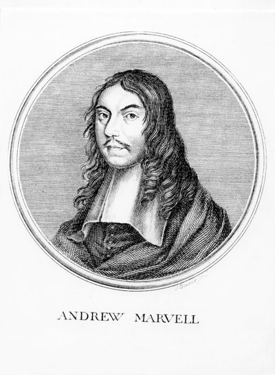 Andrew Marvell (1621-78) grabado por Thomas Bonner de English School